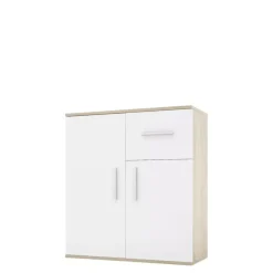 Komody>Meblohand Biała komoda z szufladą do salonu 75 cm SIMPLE I