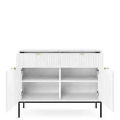 Komody>PIASKI Biała komoda z szufladami 104 cm AVANTI biały