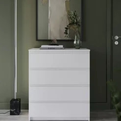 Zestawy Mebli Do Sypialni|Komody>lenart. Biała komoda z szufladami do sypialni IDEA