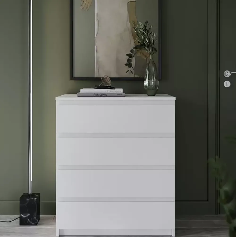 Zestawy Mebli Do Sypialni|Komody>lenart. Biała komoda z szufladami do sypialni IDEA