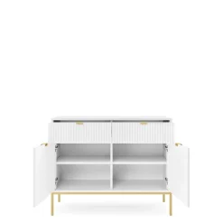 Komody>PIASKI Biała komoda z szufladami AVANTI biały