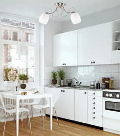 Oświetlenie Przedpokoju|Oświetlenie Jadalni>Candellux Lighting Biała lampa sufitowa Amba 2x40W