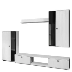 Meblościanki>Lempert Biała meblościanka do salonu z witrynami KUBA biały