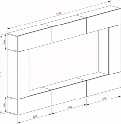 Zestawy Mebli Do Salonu|Meblościanki>BROMARKT Biała meblościanka do salonu PREMIUM biały