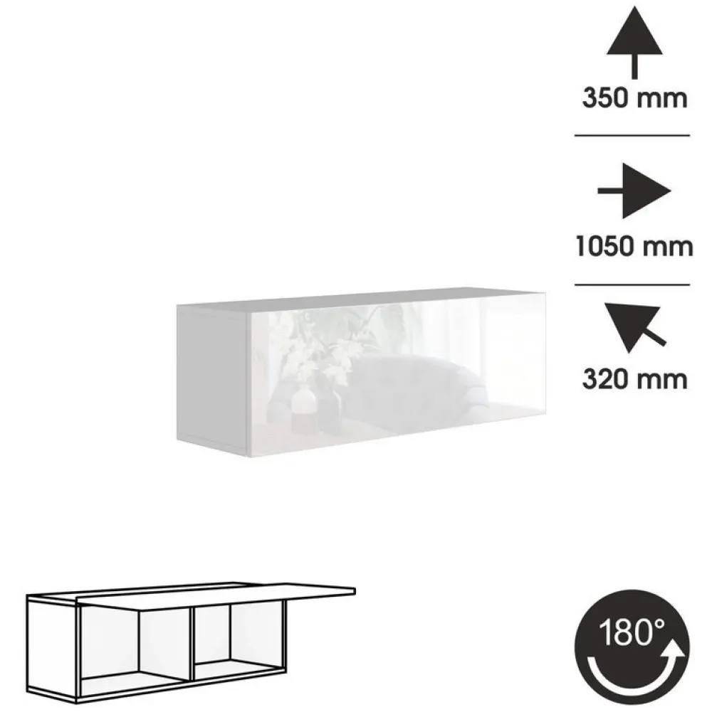 Zestawy Mebli Do Salonu|Meblościanki>BROMARKT Biała meblościanka do salonu PREMIUM biały
