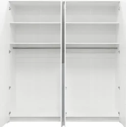 Szafy Młodzieżowe|Szafy Otwierane>Stolar Biała nowoczesna czterodrzwiowa szafa uchylna 205 cm GENEWA biały