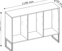 Komody></noscript>INTER MEBLE Biała nowoczesna komoda 115 cm z szufladami LAMORI biały