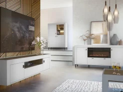 Zestawy Mebli Do Sypialni|Zestawy Mebli Do Salonu></noscript>DOLMAR Biała nowoczesna komoda z drzwiami i szufladą 177 cm MISTY biały