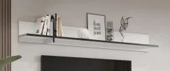 Zestawy Mebli Do Sypialni|Półki>Helvetia Biała nowoczesna półka na książki 180 cm CROSS biały