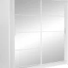 Szafy Dwudrzwiowe|Szafy Z Lustrem>Stolar Biała nowoczesna szafa przesuwna z lustrem 203 cm DELTA