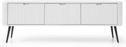 Zestawy Mebli Do Salonu|Szafki Rtv>PIASKI Biała nowoczesna szafka RTV 168 cm ZENIT ryflowane fronty biały