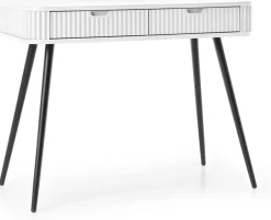 Toaletki I Konsole></noscript>PIASKI Biała nowoczesna toaletka z szufladami 103 cm ZENIT biały