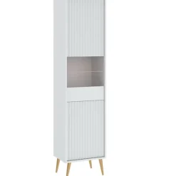 Witryny>INTER MEBLE Biała nowoczesna witryna do przedpokoju 47 cm BELLUNO biały