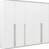 Meble Młodzieżowe|Zestawy Mebli Do Przedpokoju>Stolar Biała pojemna pięciodrzwiowa szafa uchylna 255 cm GENEWA