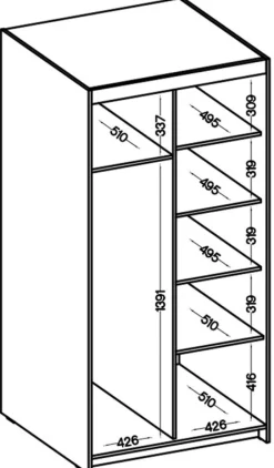 Zestawy Mebli Do Przedpokoju|Szafy Modułowe></noscript>Lempert Biała szafa modułowa dwudrzwiowa z szufladami i półkami 90 cm KUBA biały