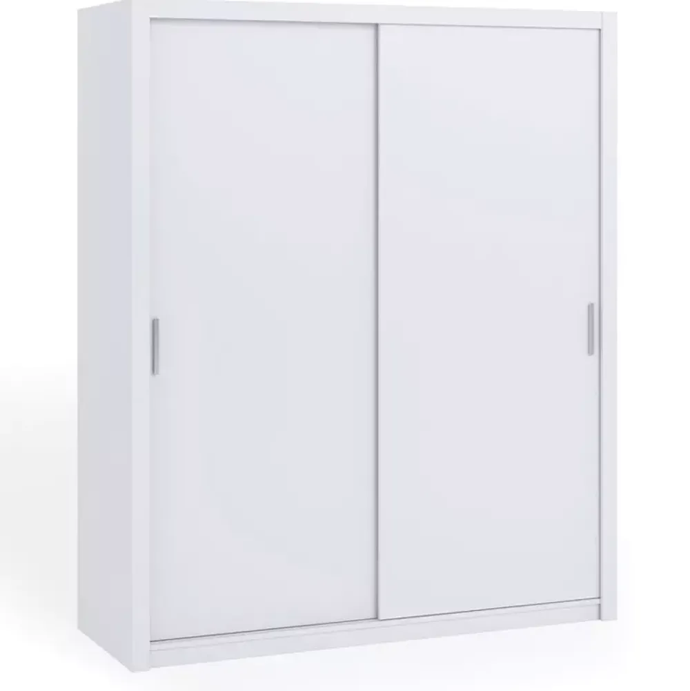 Zestawy Mebli Do Sypialni|Szafy Dwudrzwiowe>GiB Meble Biała szafa przesuwna 180 cm BELLA biały