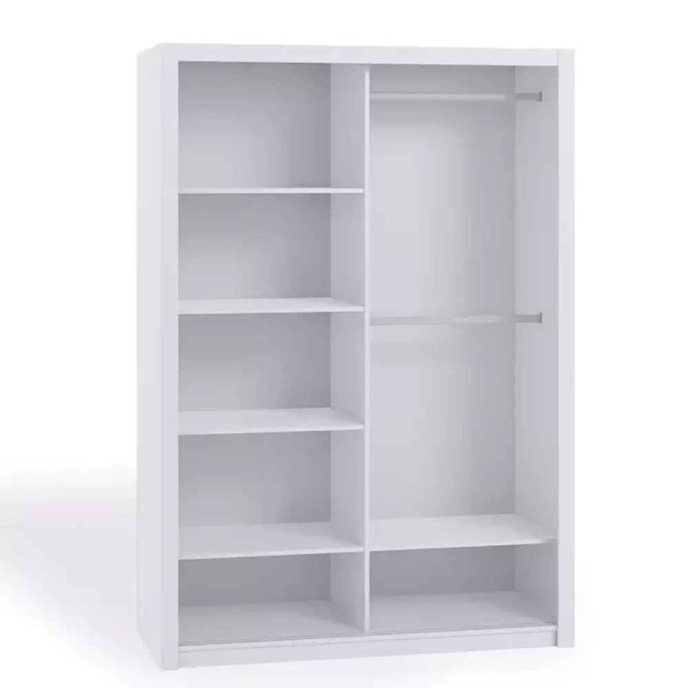 Zestawy Mebli Do Sypialni|Szafy Dwudrzwiowe>GiB Meble Biała szafa przesuwna 180 cm BELLA biały