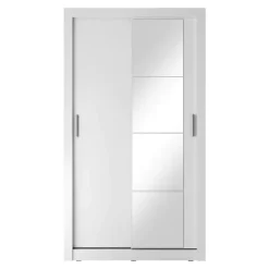 Zestawy Mebli Do Przedpokoju|Zestawy Mebli Do Sypialni></noscript>lenart. Biała szafa przesuwna 120 cm z lustrem półki ARTI biały