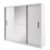 Zestawy Mebli Do Sypialni|Szafy Trzydrzwiowe>lenart. Biała szafa przesuwna z lustrem 250 cm do sypialni IDEA