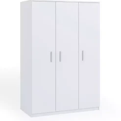Zestawy Mebli Do Sypialni|Szafy Trzydrzwiowe>GiB Meble Biała szafa uchylna 135 cm BELLA biały