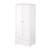 Szafy Dwudrzwiowe|Szafy Do Przedpokoju>lenart. Biała szafa z półkami do pokoju dziecięcego 85 cm LUNA