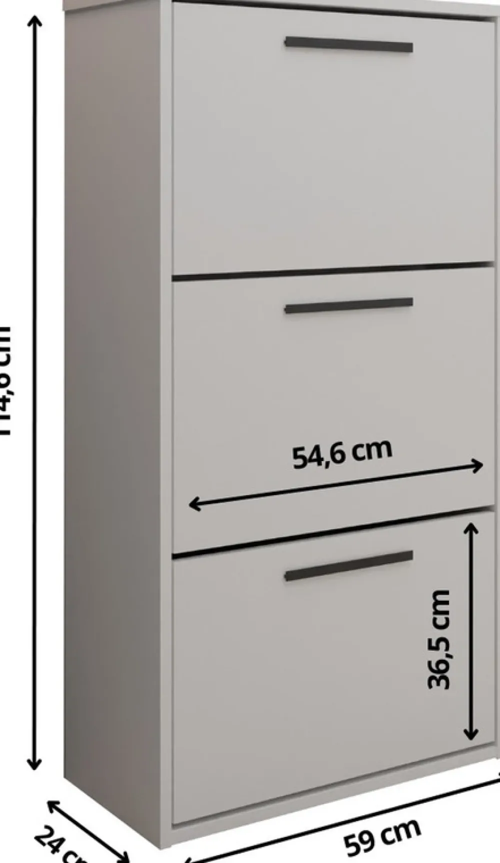 Szafki Na Buty|Garderoby>KIER Biała szafka na buty stojąca do przedpokoju 59 cm ANVER biały