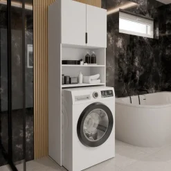 Szafki Łazienkowe>KIER Biała szafka nad pralkę 64 cm TREMO PLUS biały