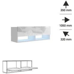 Zestawy Mebli Do Salonu|Szafki Rtv>BROMARKT Biała szafka pod telewizor 105 cm QUAD biały