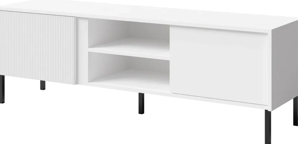 Szafki Rtv|Zestawy Mebli Do Salonu>JUREK Biała szafka RTV 150 cm nowoczesna do salonu MALEZJA biały