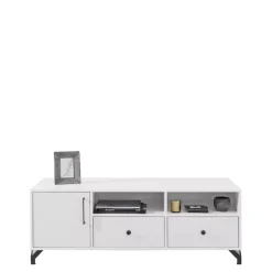 Zestawy Mebli Młodzieżowych|Szafki Rtv>MEBLAR Biała szafka RTV pod telewizor BOMBAY
