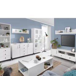 Zestawy Mebli Młodzieżowych|Szafki Rtv>MEBLAR Biała szafka RTV pod telewizor BOMBAY