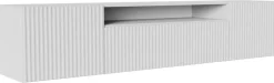 Szafki Rtv></noscript>Arton Biała szafka RTV wisząca 200 cm do salonu TAVIO frezowana biały
