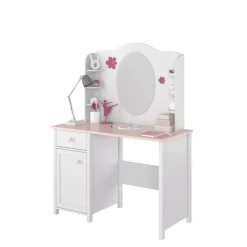 Biurka|Meble Dla Dzieci>lenart. Białe biurko dziecięce z szafką 110 cm LUNA