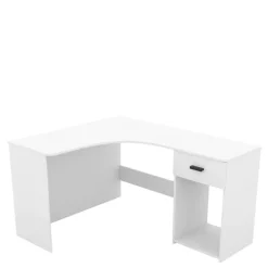 Biurka>Helvetia Białe biurko komputerowe narożne CALENIRE biały