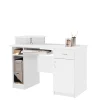 Biurka|Meble Młodzieżowe>MARIDEX Białe biurko komputerowe z szafką i szufladą 120 cm KAMIL
