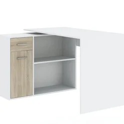 Biurka|Meble Dla Dzieci>INTER MEBLE Białe biurko młodzieżowe NEXIO z szufladą i półkami