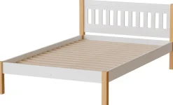Meble Dla Dzieci|Łóżka Młodzieżowe>DOLMAR Białe drewniane łóżko jednoosobowe 120x200 cm GALANT