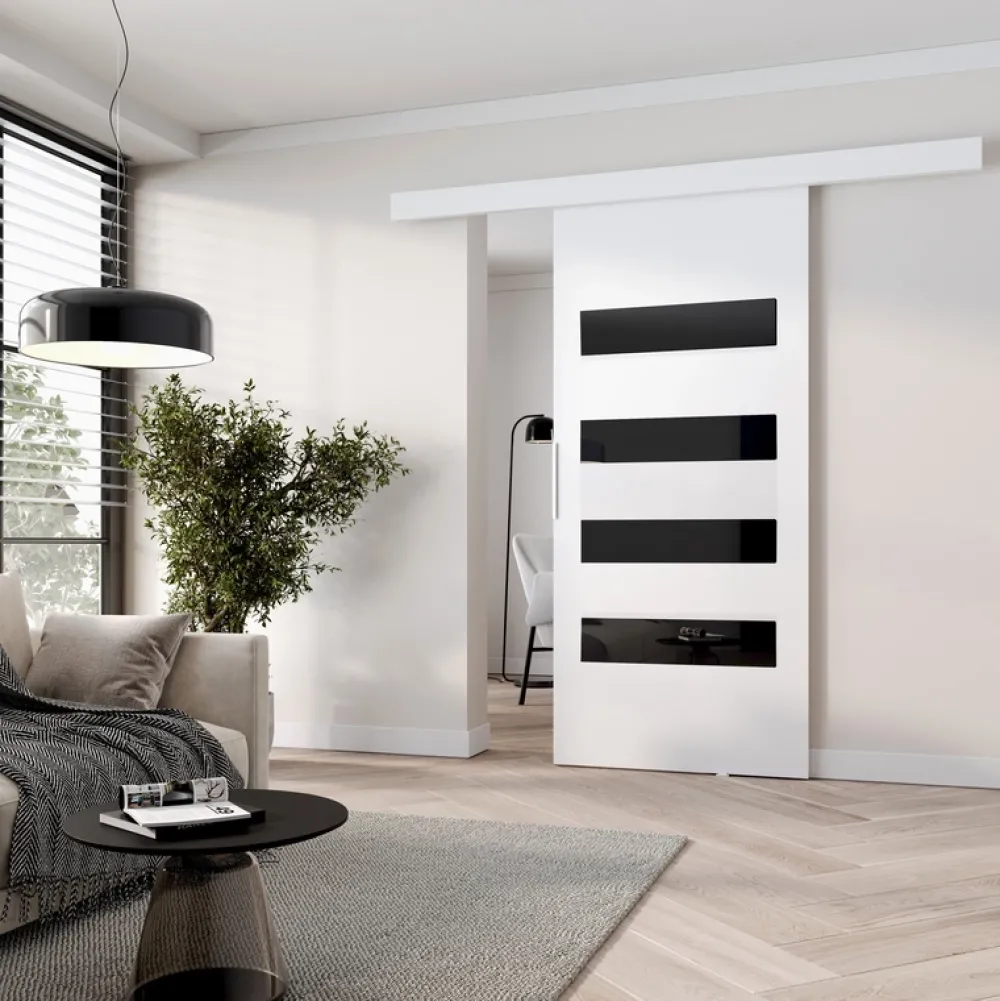 Drzwi Przesuwne>przesuwne.com Białe drzwi pokojowe przesuwne 80 FELIX biały