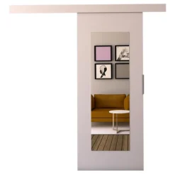 Drzwi Przesuwne>przesuwne.com Białe drzwi przesuwne z lustrem 90 IRINA biały