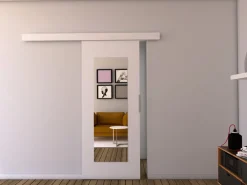 Drzwi Przesuwne>przesuwne.com Białe drzwi przesuwne z lustrem 90 IRINA biały