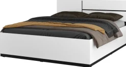 Meble Młodzieżowe|Łóżka Małżeńskie>Helvetia Białe łóżko dwuosobowe do sypialni 160x200 cm CROSS biały