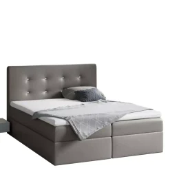 Łóżka Z Zagłówkiem|Łóżka Z Pojemnikiem></noscript>Gruszka Białe łóżko Kontynentalne 160x200 z ekoskóry MAKSYM