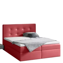 Łóżka Z Zagłówkiem|Łóżka Z Pojemnikiem></noscript>Gruszka Białe łóżko Kontynentalne 160x200 z ekoskóry MAKSYM