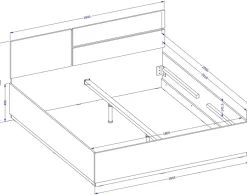Łóżka Małżeńskie|Łóżka Z Zagłówkiem></noscript>Helvetia Białe łóżko skrzyniowe do sypialni 180x200 cm CROSS biały