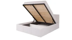 Łóżka Młodzieżowe|Łóżka Z Zagłówkiem>GiB Meble Białe łóżko tapicerowane do sypialni 160x200 MODERN