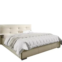 Łóżka Młodzieżowe|Łóżka Z Zagłówkiem></noscript>Gruszka Białe łóżko tapicerowane 160x200 LONDYN