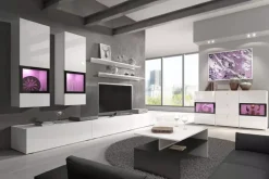 Zestawy Mebli Do Salonu>Helvetia Białe meble do salonu BARRET biały