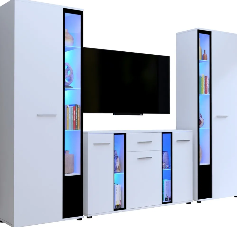 Meblościanki>Meblohand Białe meble do salonu CUBE XL biały