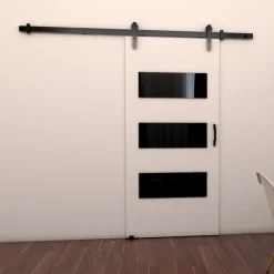 Drzwi Przesuwne>przesuwne.com Białe naścienne drzwi przesuwne do garderoby 80 cm VITRE biały