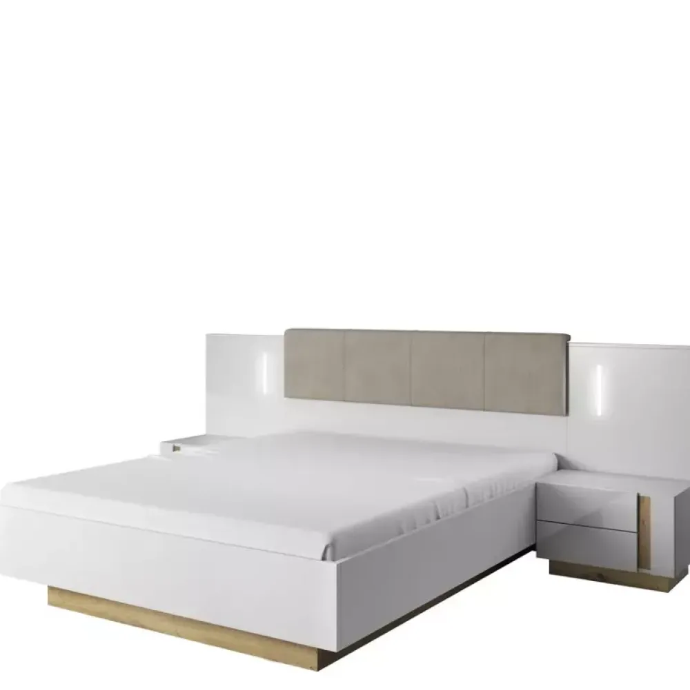 Zestawy Mebli Do Sypialni|Szafki Nocne>LASKI Białe stoliki nocne LINDA